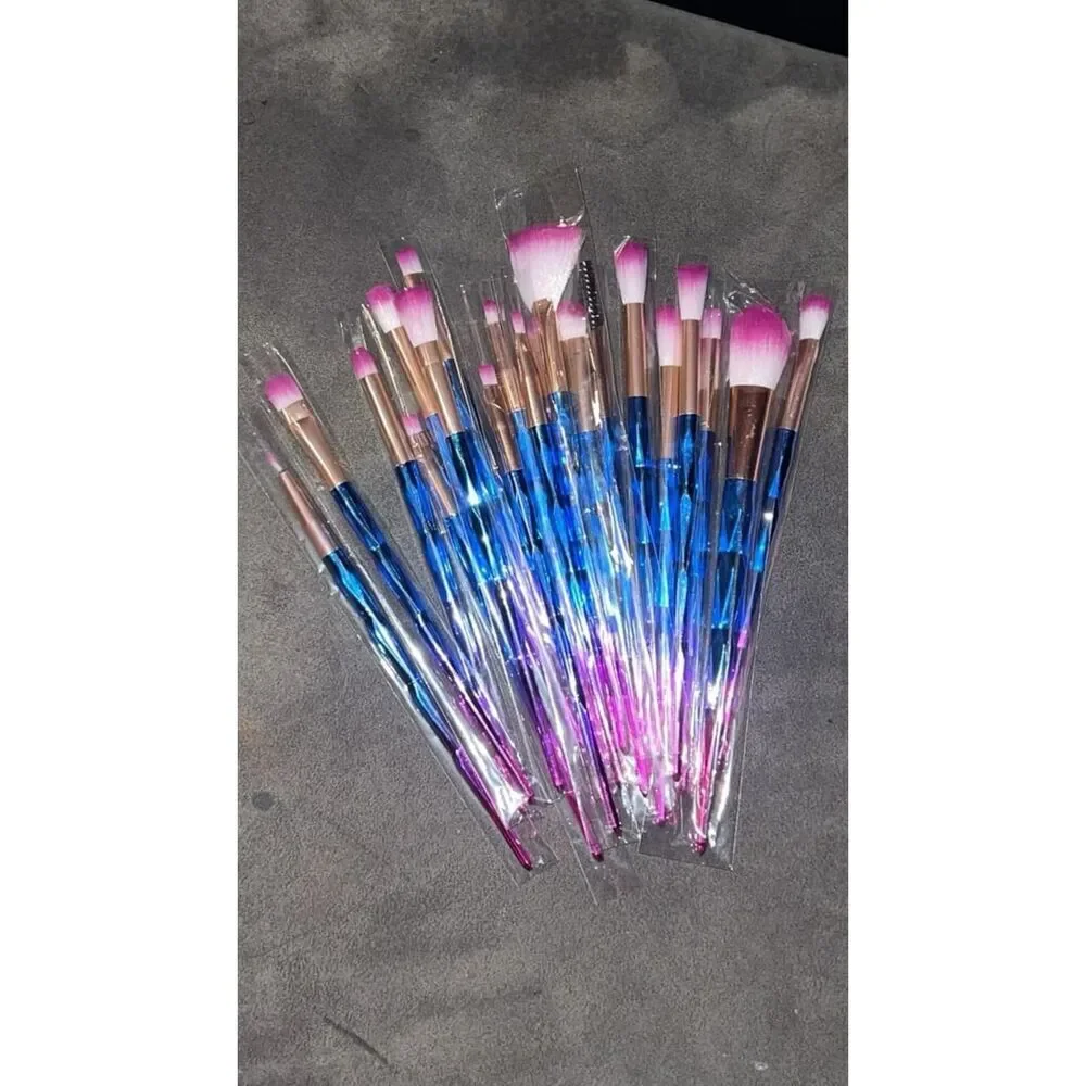 Kolight Pack of 20 Pieces Purple Cosmetic Makeup Brushes Sets